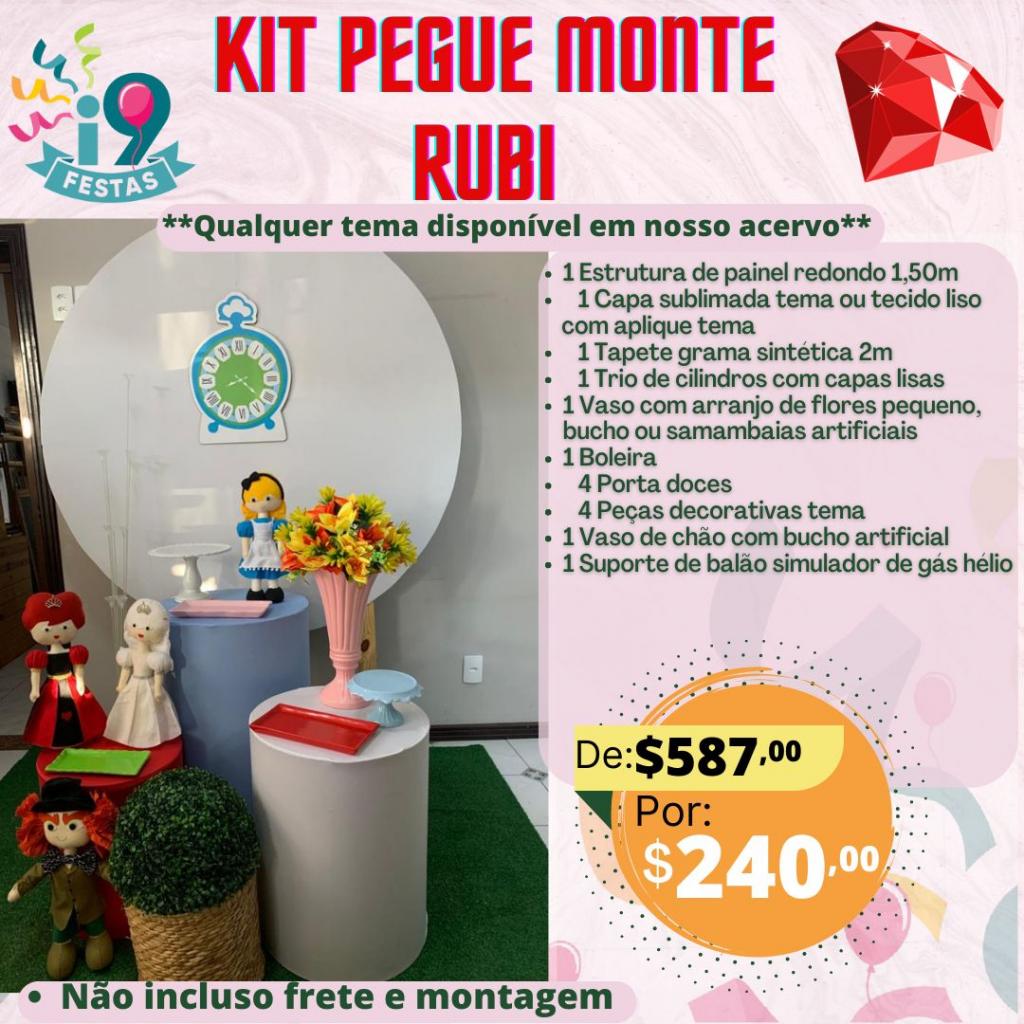 Kit Pegue Monte Rubi - Alice No País das Maravilhas - i9festas