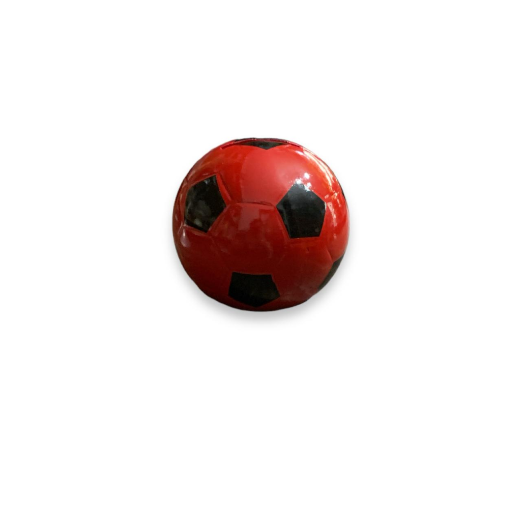Bola de Futebol de Cerâmica - Vermelho - Vermelho,Preto - i9festas