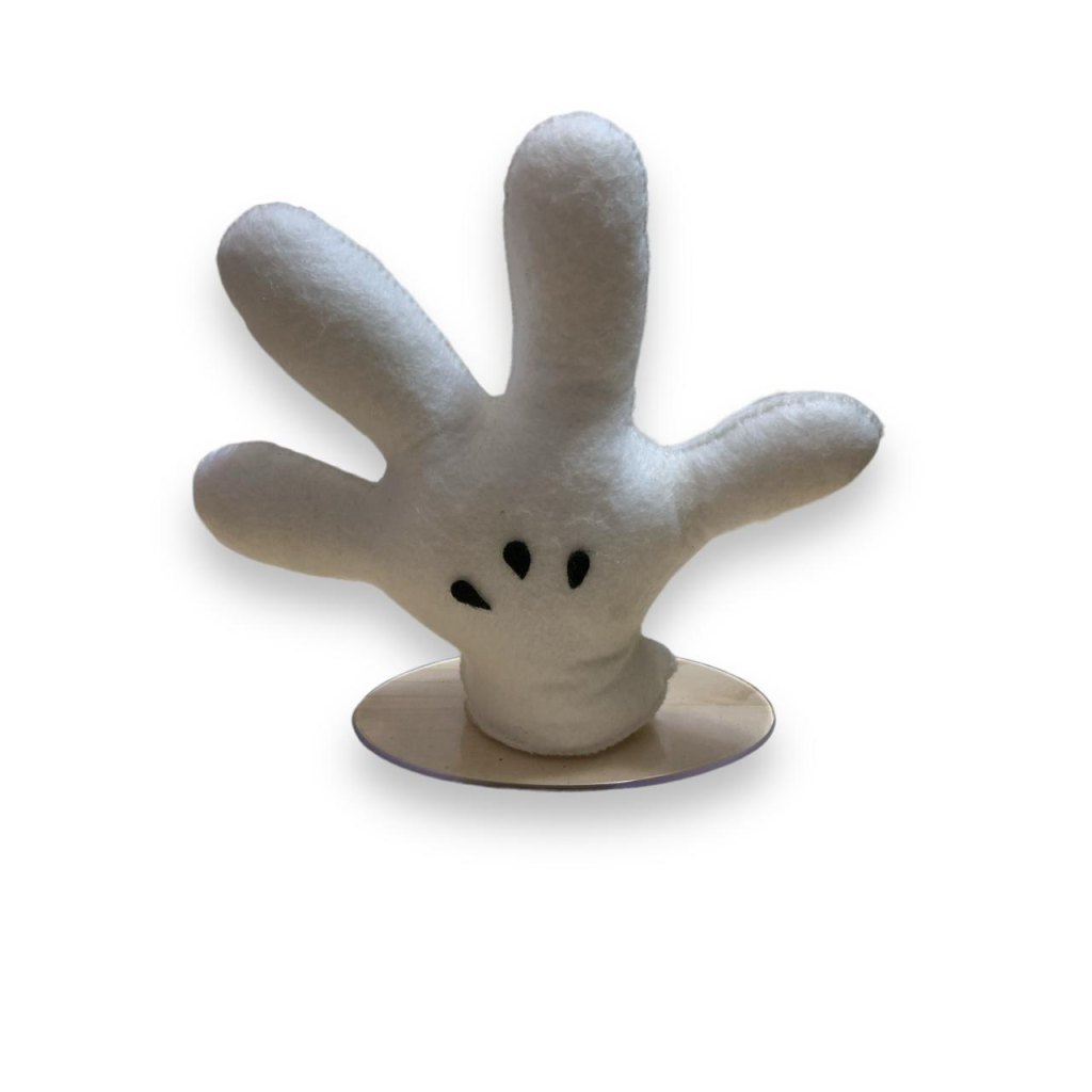Mão de Mickey de Feltro - Branco - i9festas