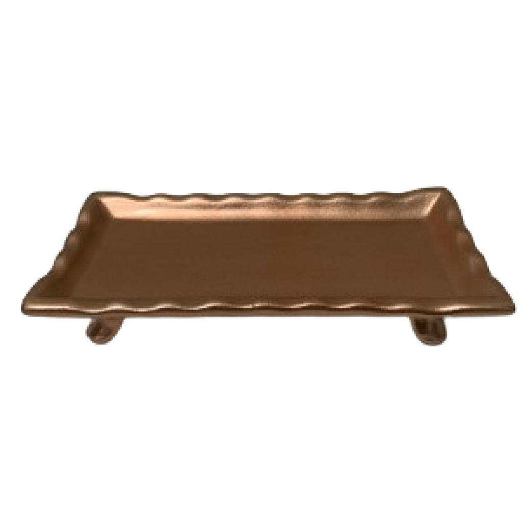 Bandeja Imperial  Rose Gold Com Pé - i9festas