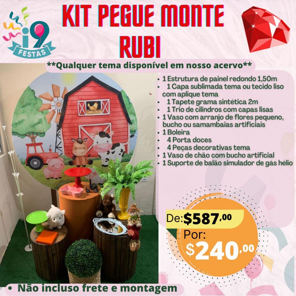 Kit Pegue Monte Rubi - Fazendinha - i9festas