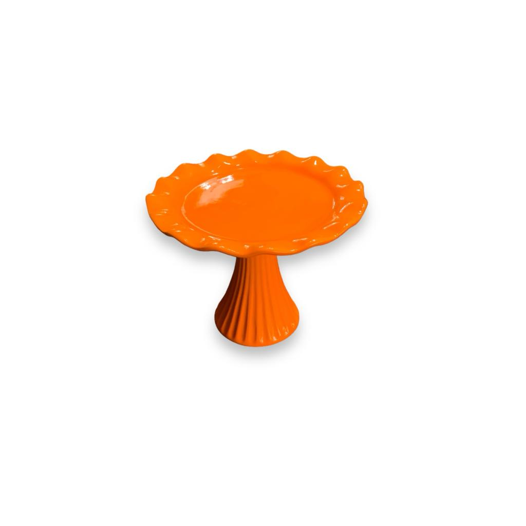 Porta Doces Ondulado - Laranja Neon - Laranja Neon - i9festas