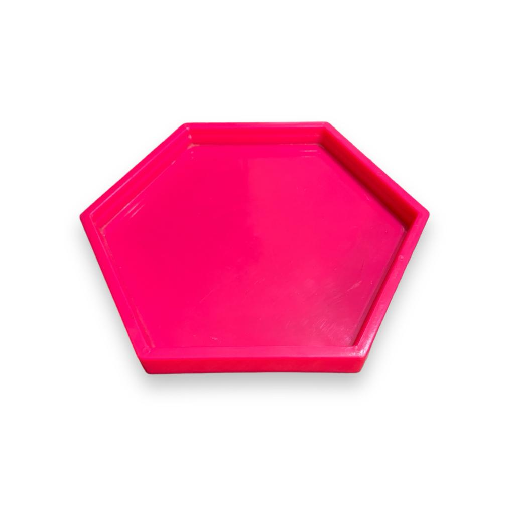 Bandeja Hexagonal - Pink Neon M - Pink Neon - i9festas
