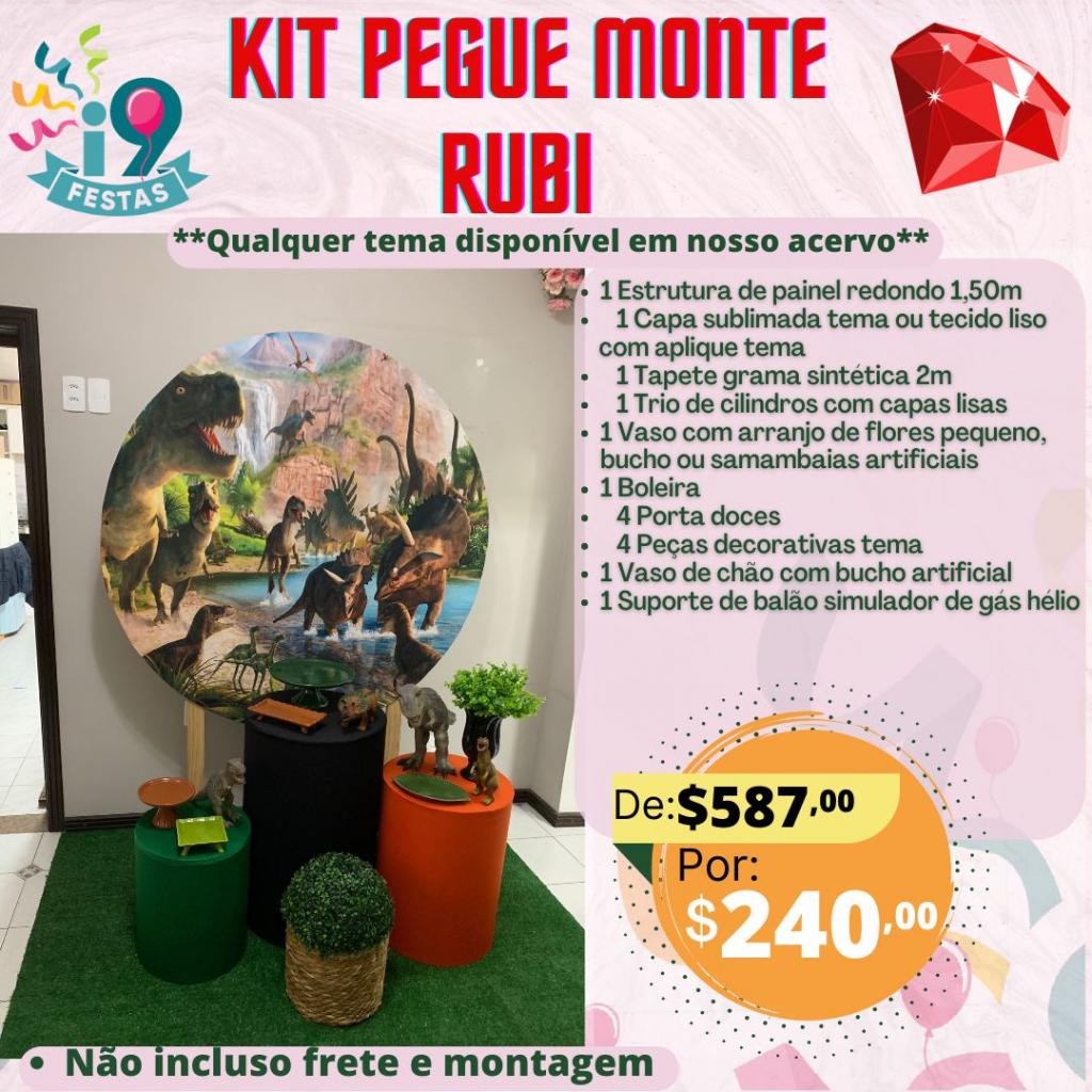 Kit Pegue Monte Rubi - Dinossauros - i9festas