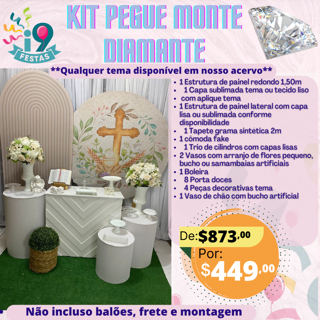 Pegue Monte Diamante - Comunhão Cruz - i9festas