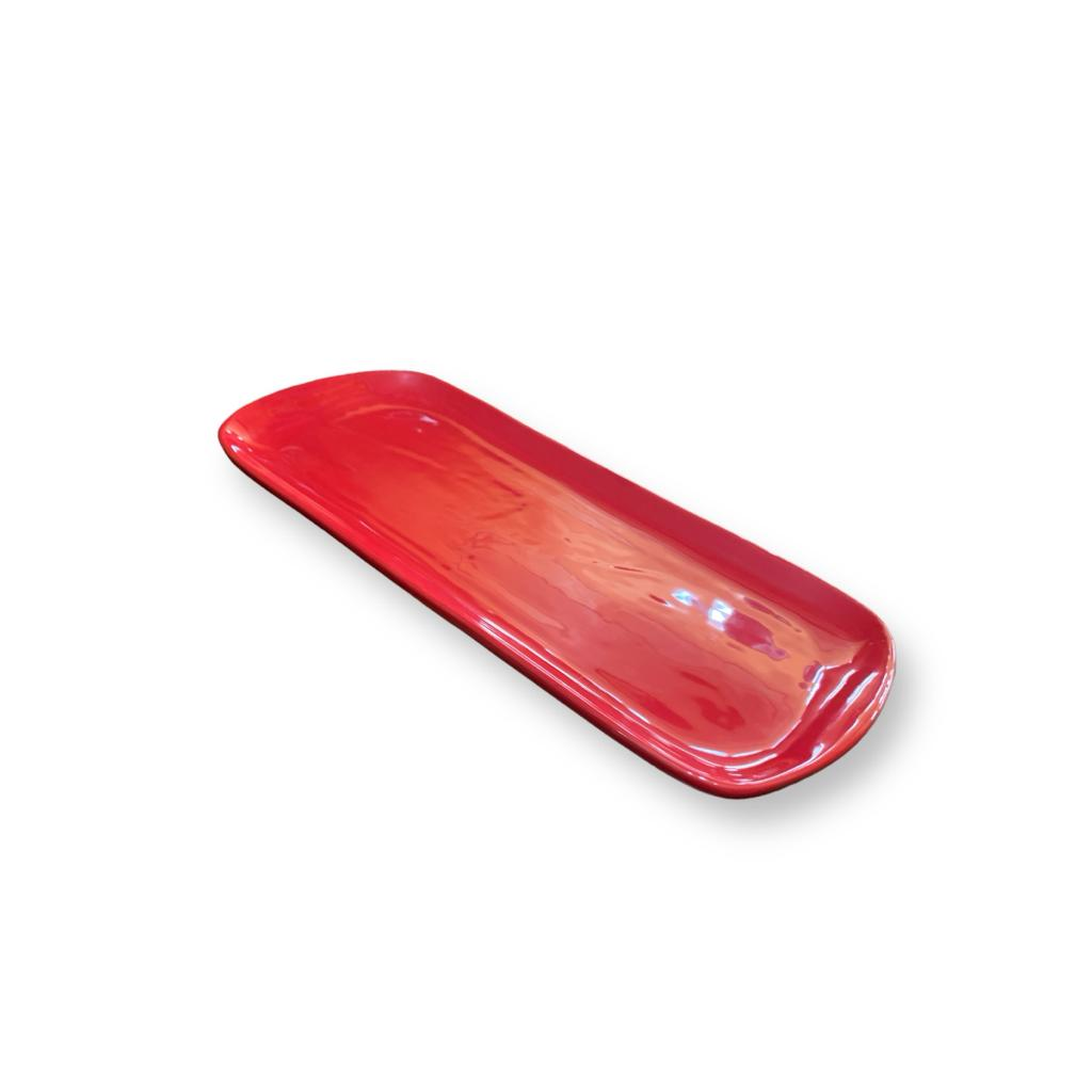 Bandeja Retangular Bolinha - Vermelha - Vermelho - i9festas