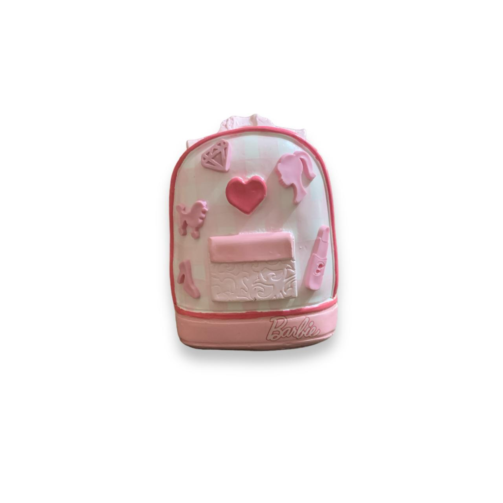 Mochila de Cerâmica da Barbie - Rosa,Branco - i9festas