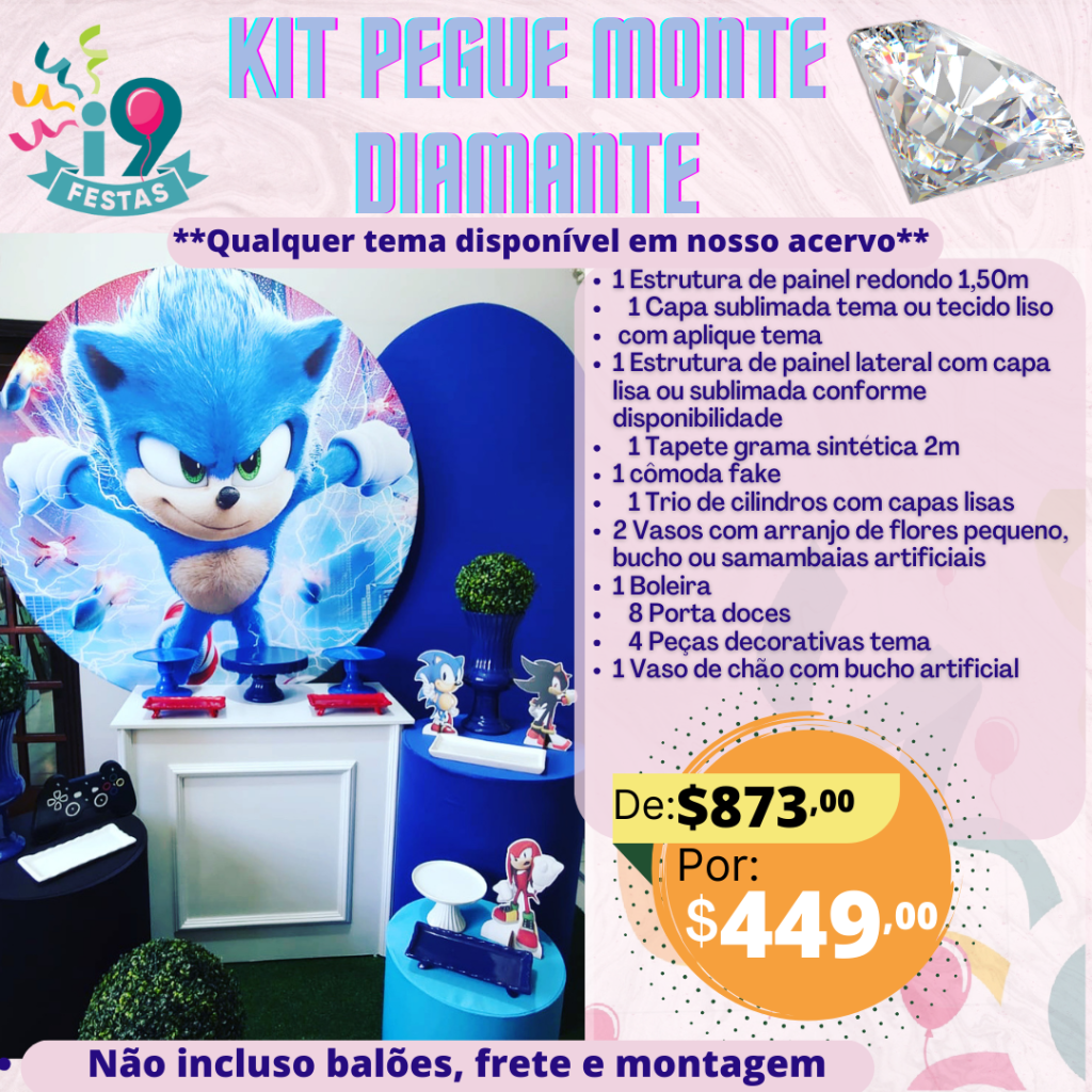 Pegue Monte Diamante - Sonic - i9festas