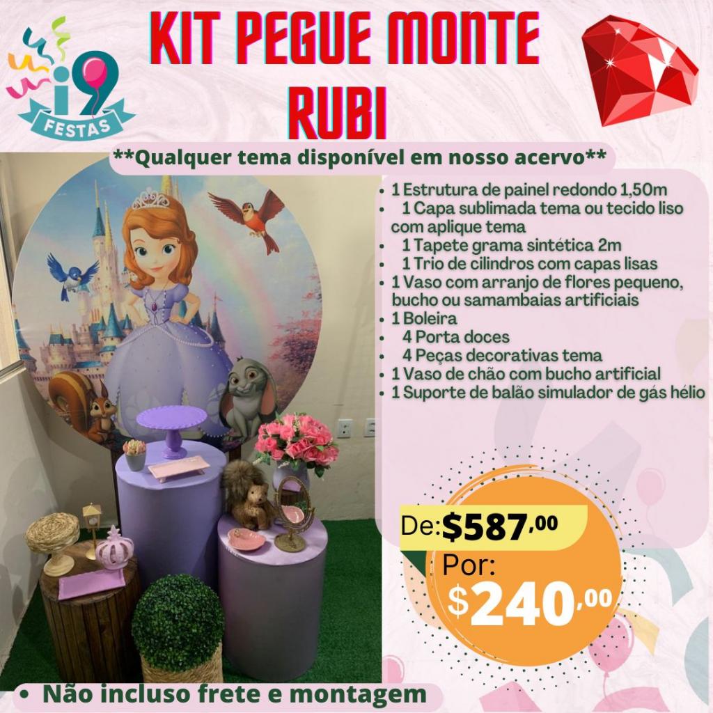 Kit Pegue Monte Rubi - Princesa Sofia - i9festas