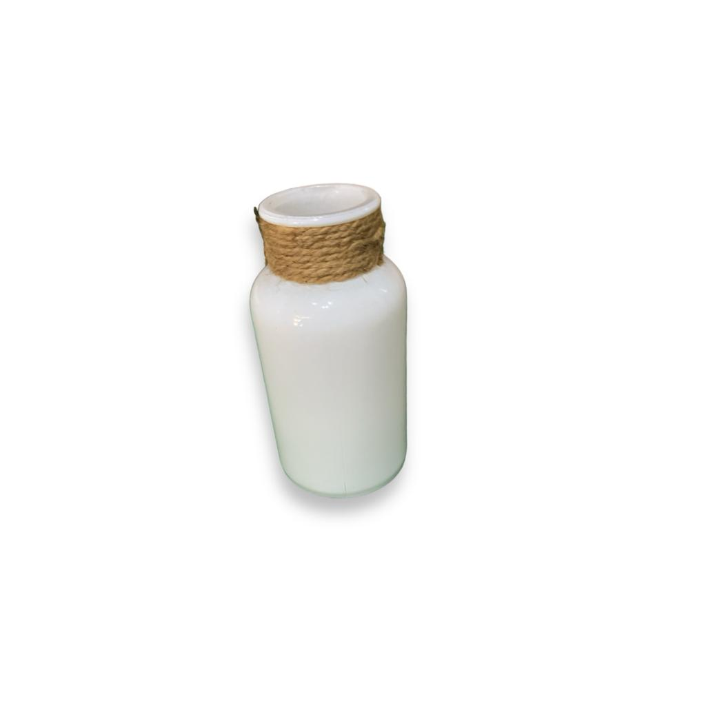 Vaso Branco Com Sisal Pp - Branco - i9festas