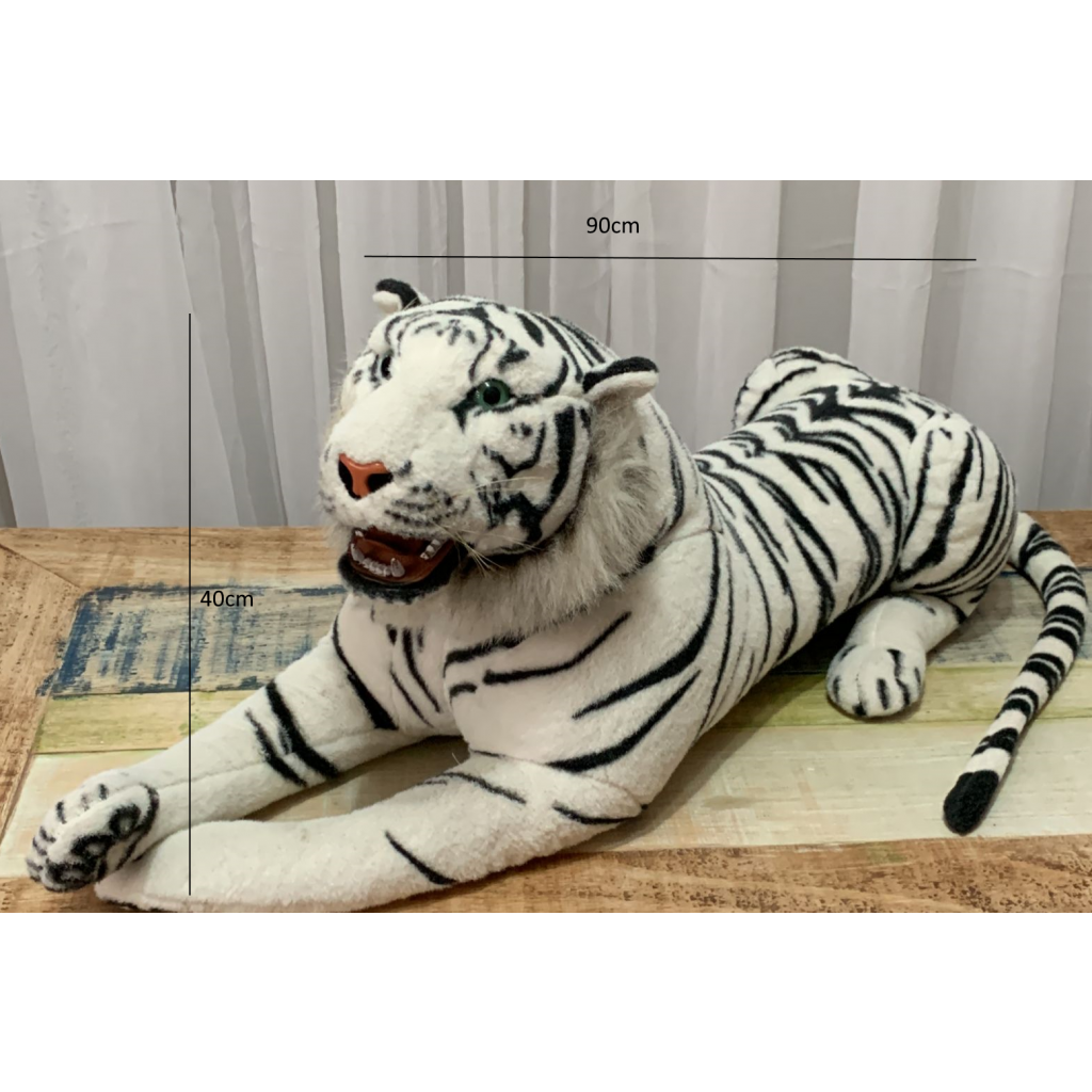 Tigre Branco Pelúcia - i9festas