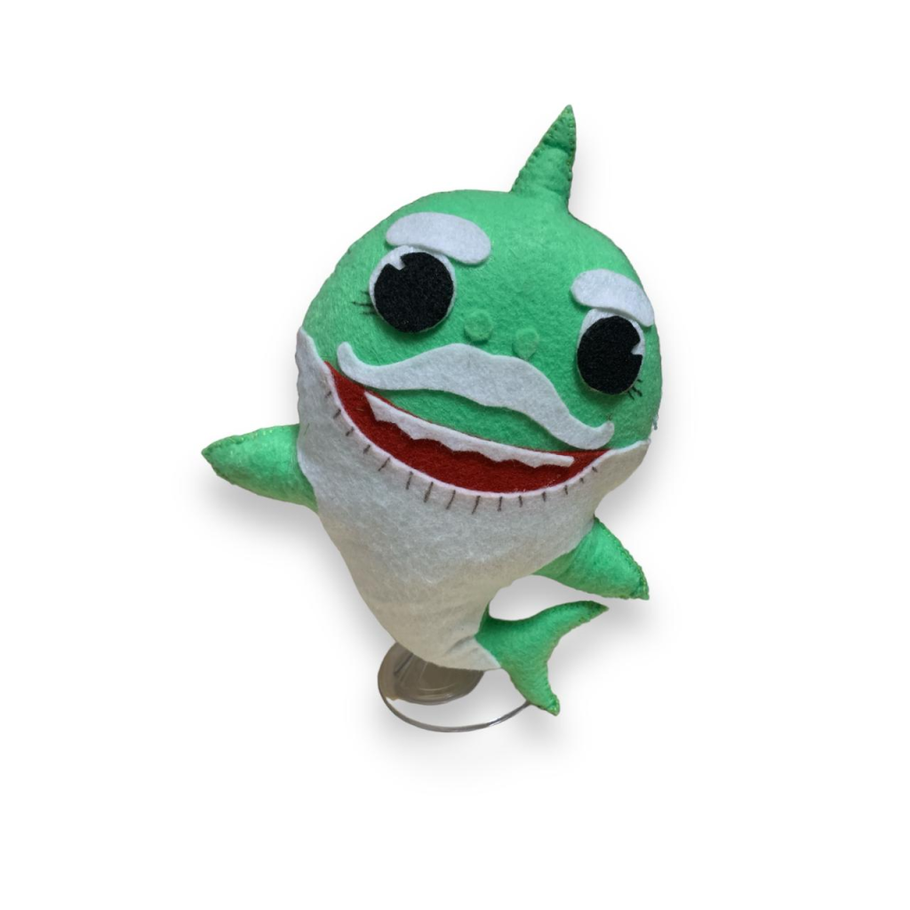 Baby Shark de Feltro - Verde - Verde - i9festas