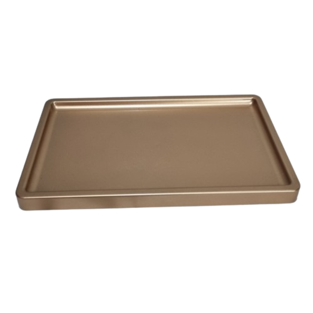 Bandeja Retangular Polipropileno Rose Gold - i9festas
