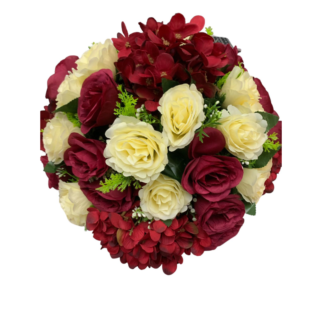 Arranjo de Flores Artificiais Pequeno Off Com Vinho - Vinho - i9festas