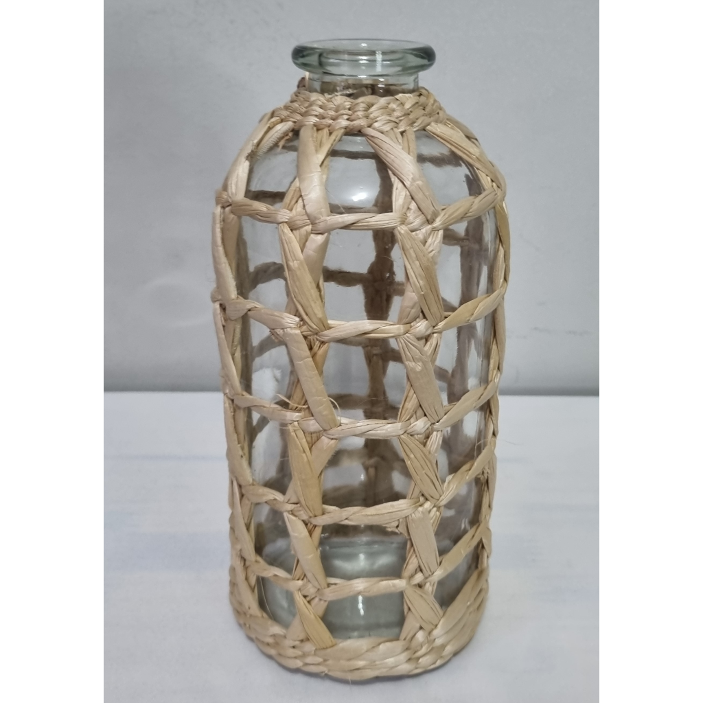 Vaso de Vidro Com Palha G - i9festas
