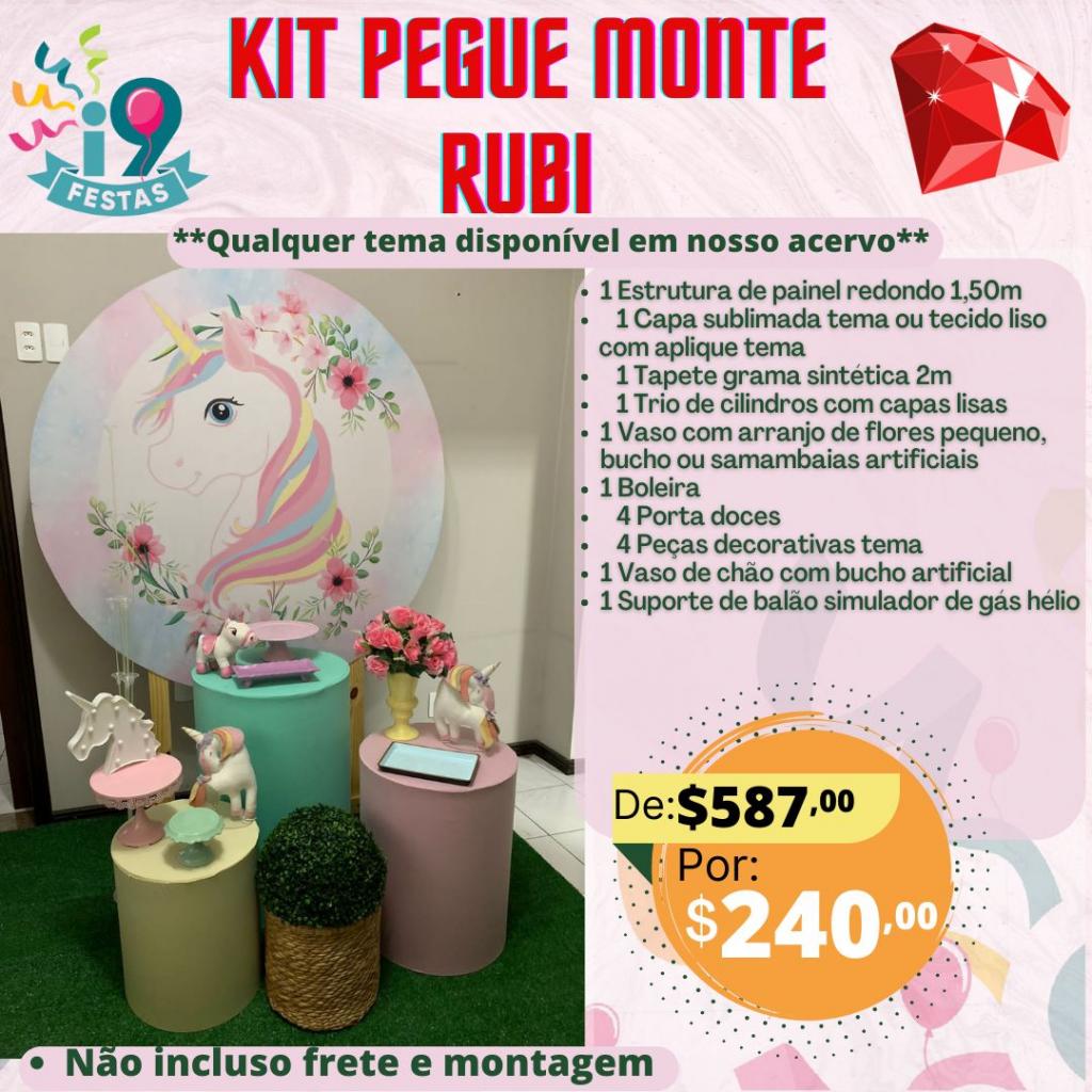 Kit Pegue Monte Rubi - Unicórnio - i9festas