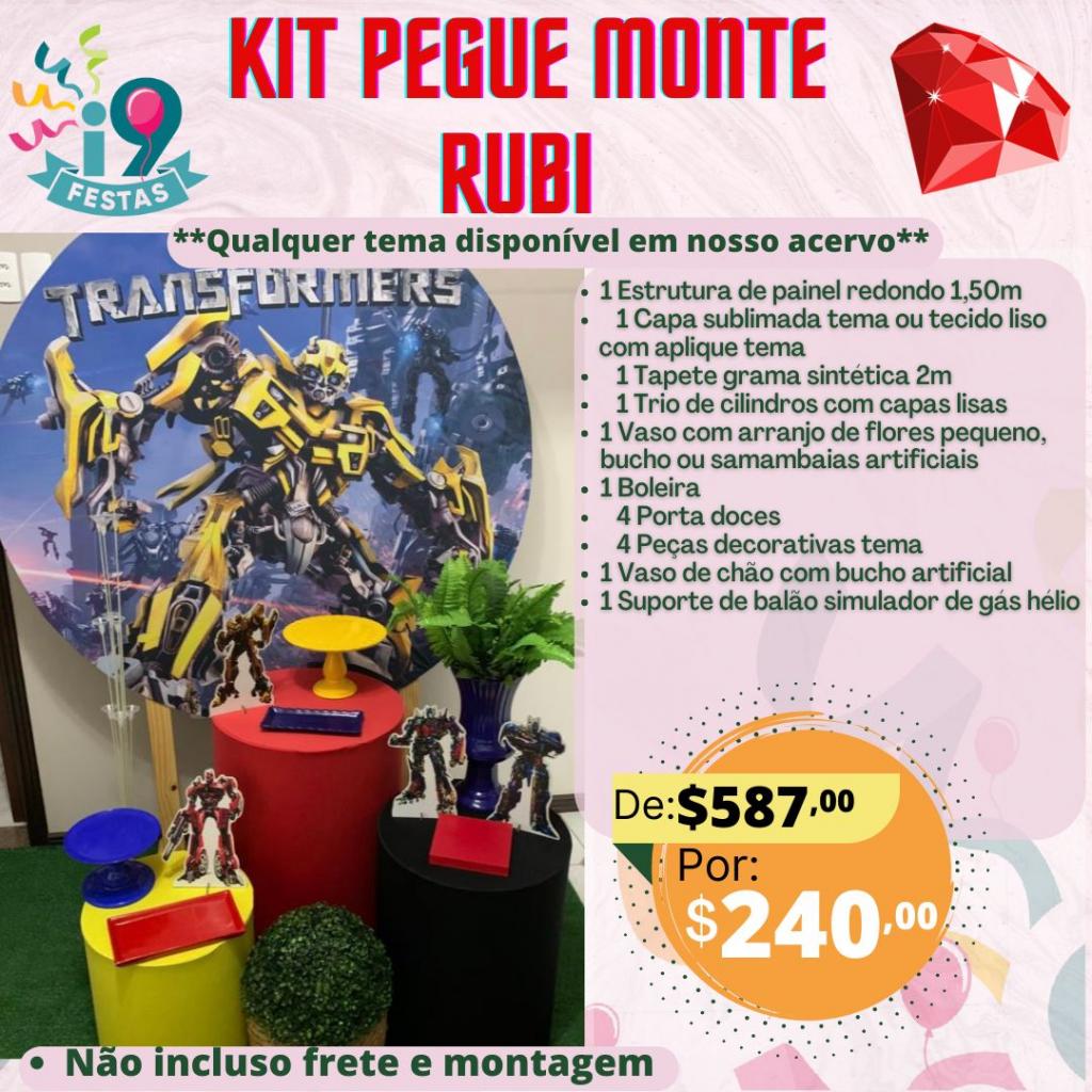 Kit Pegue Monte Rubi - Transformers - i9festas