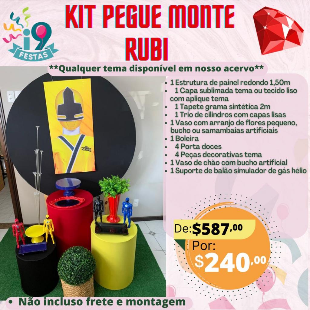 Kit Pegue Monte Rubi - Power Rangers - i9festas