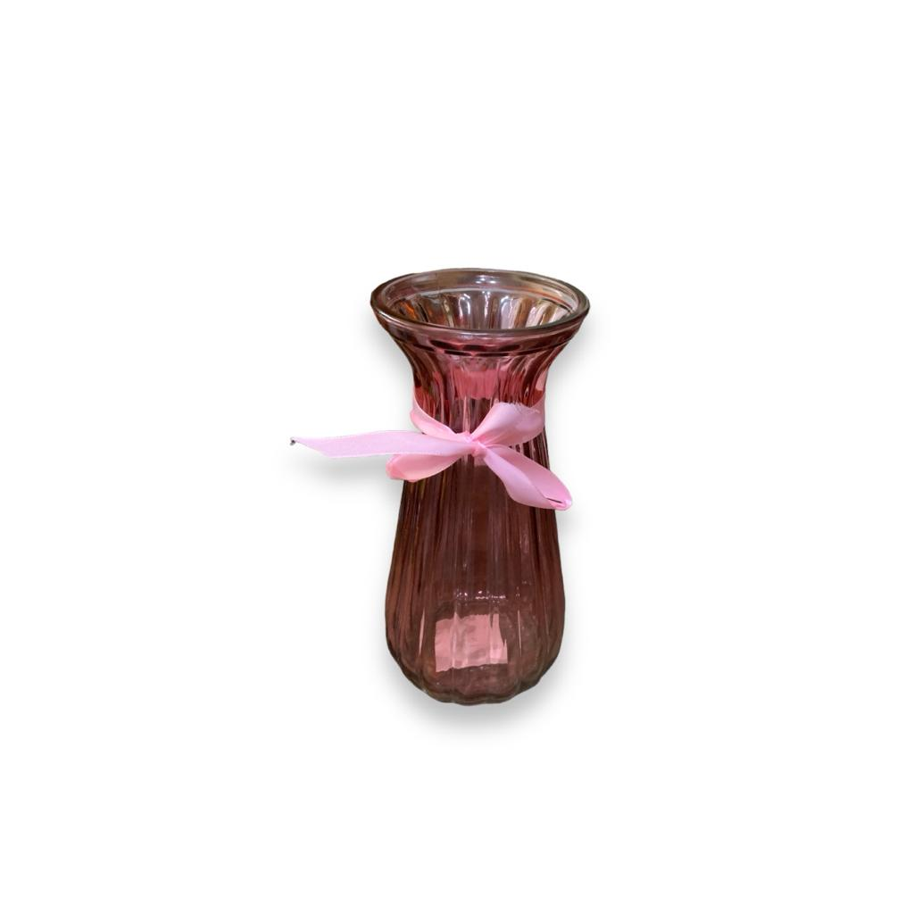 Vaso Vidro Colorido - Rosa - Rosa - i9festas