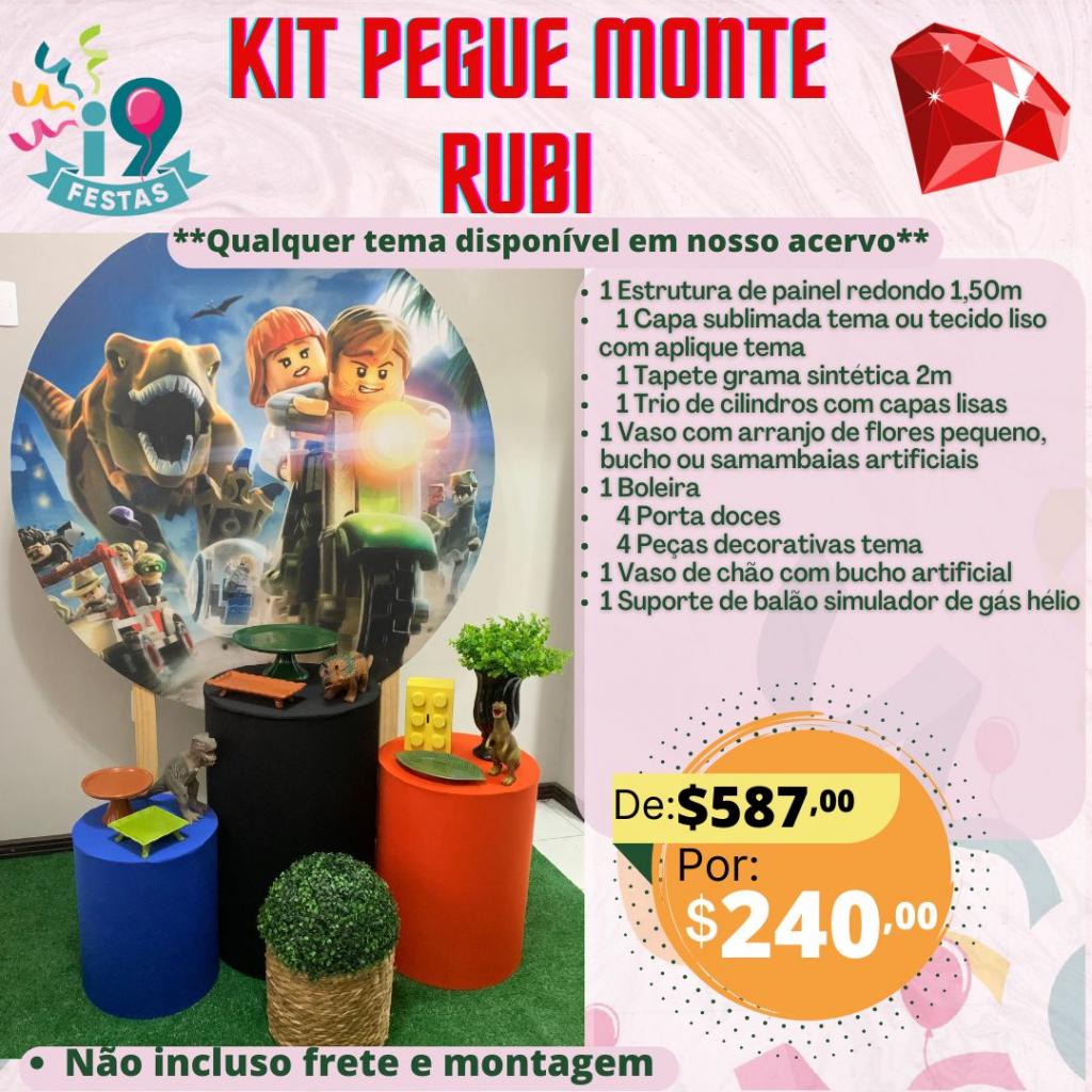 Kit Pegue Monte Rubi -  Lego Jurassic World - i9festas