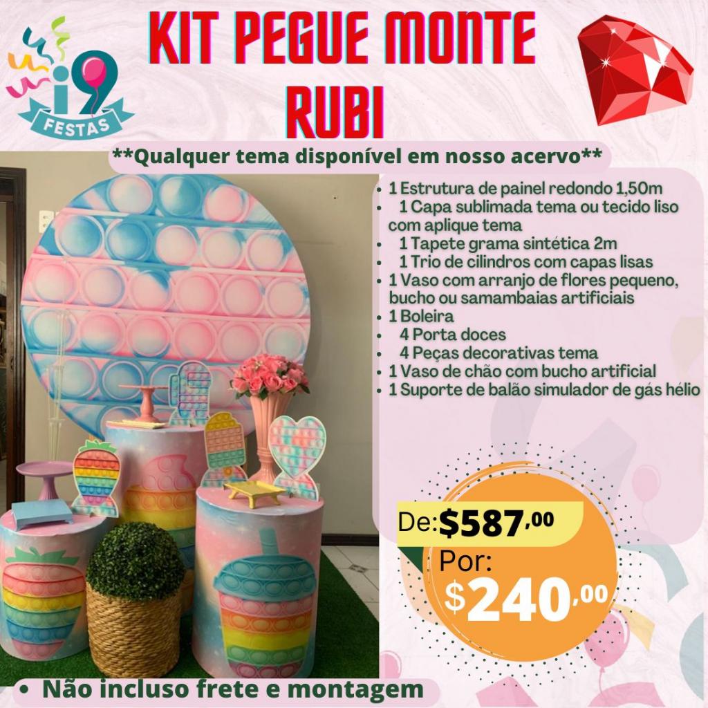 Kit Pegue Monte Rubi - Pop It - i9festas