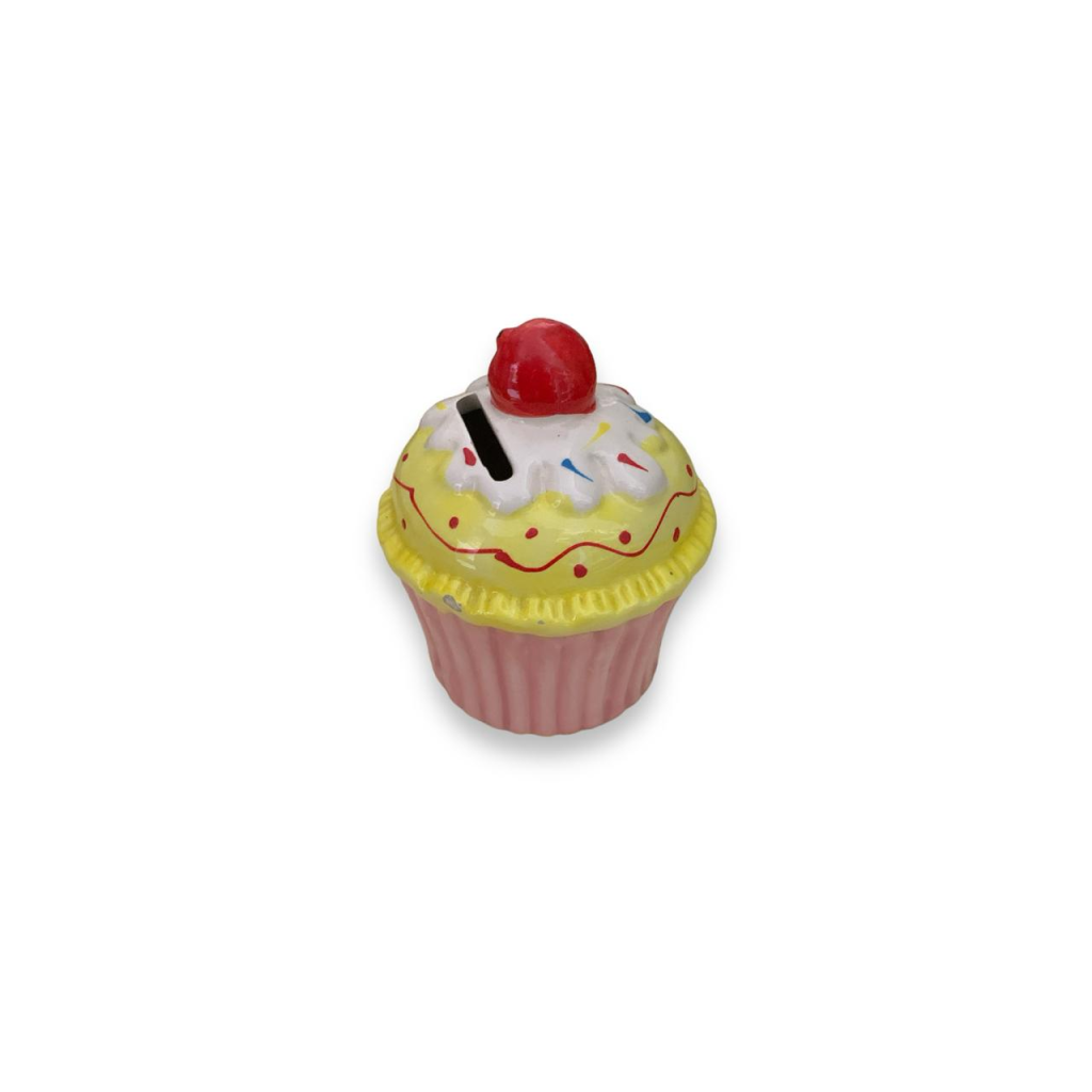 Cupcake de Cerâmica - Rosa - i9festas