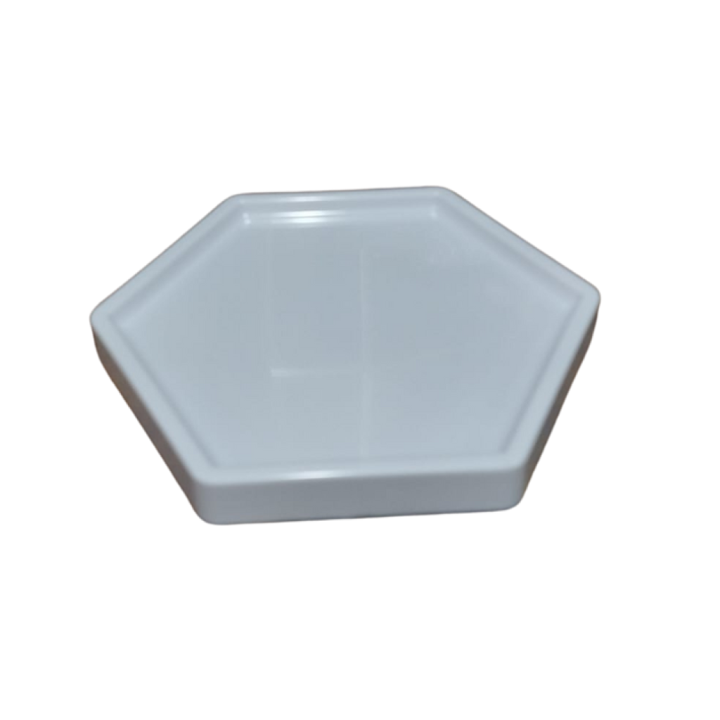 Bandeja Hexagonal - Branco P - Branco - i9festas