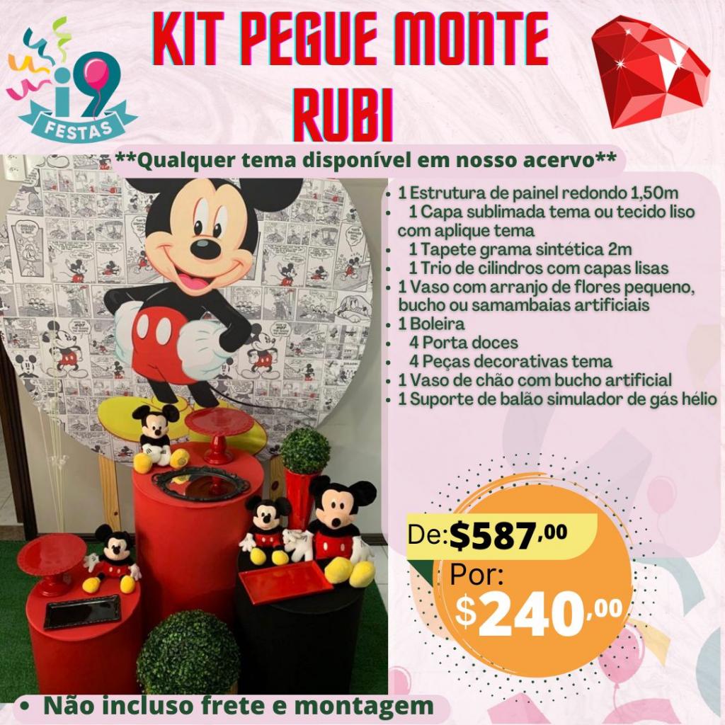 Kit Pegue Monte Rubi - Mickey - i9festas