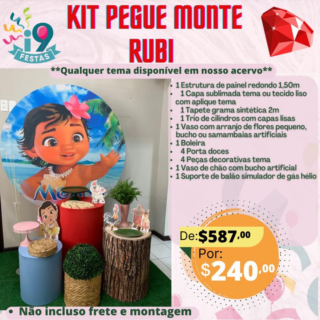 Kit Pegue Monte Rubi -  Moana Baby - i9festas