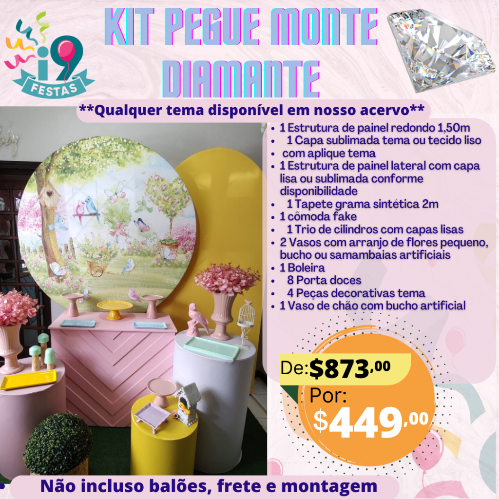 Pegue Monte Diamante - Jardim Pássaros - i9festas
