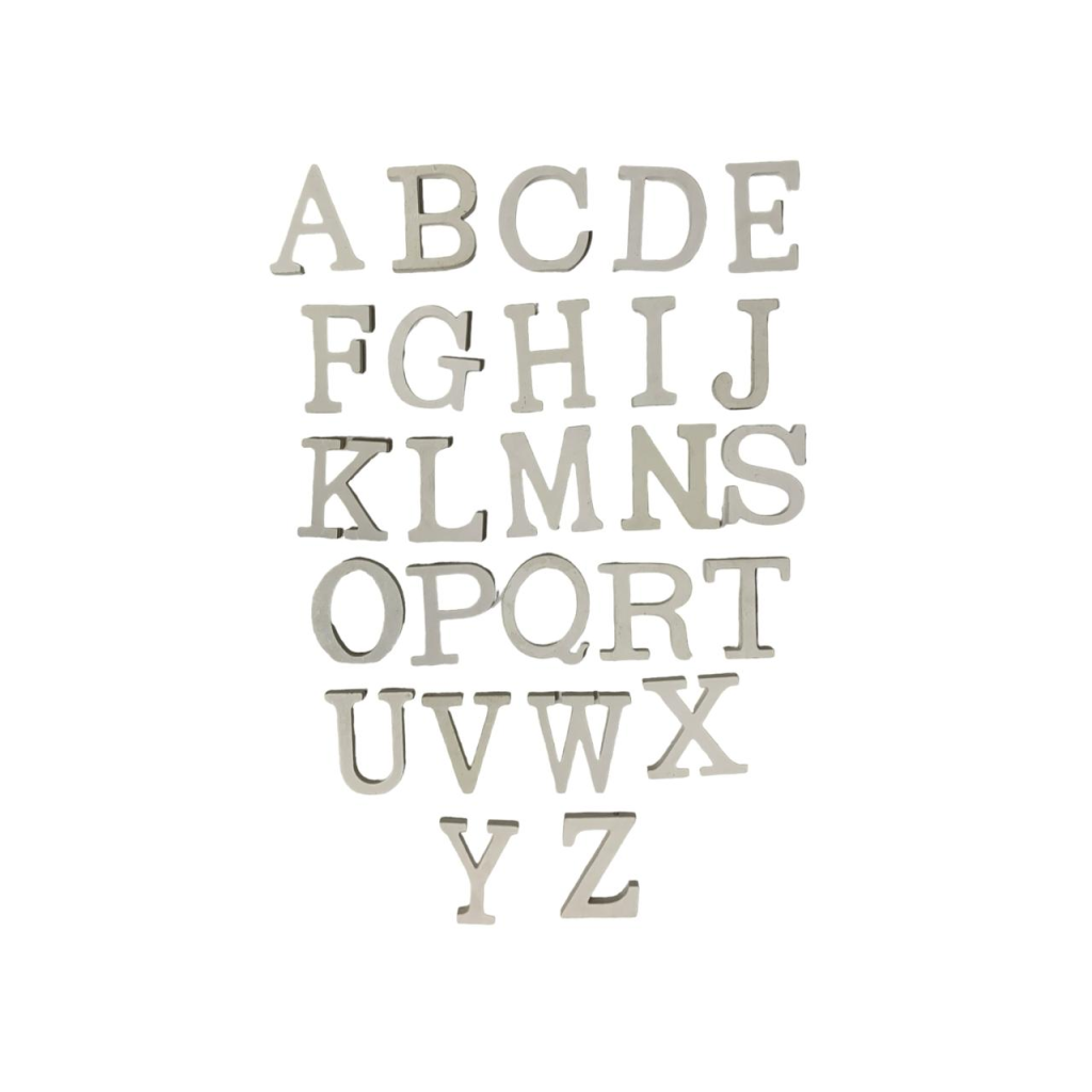 Letras de A-Z - Branco - Branco - i9festas