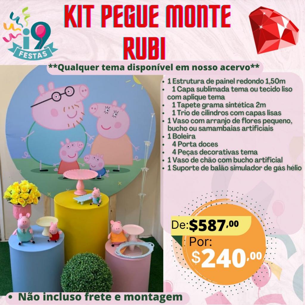 Kit Pegue Monte Rubi - Peppa Pig - i9festas
