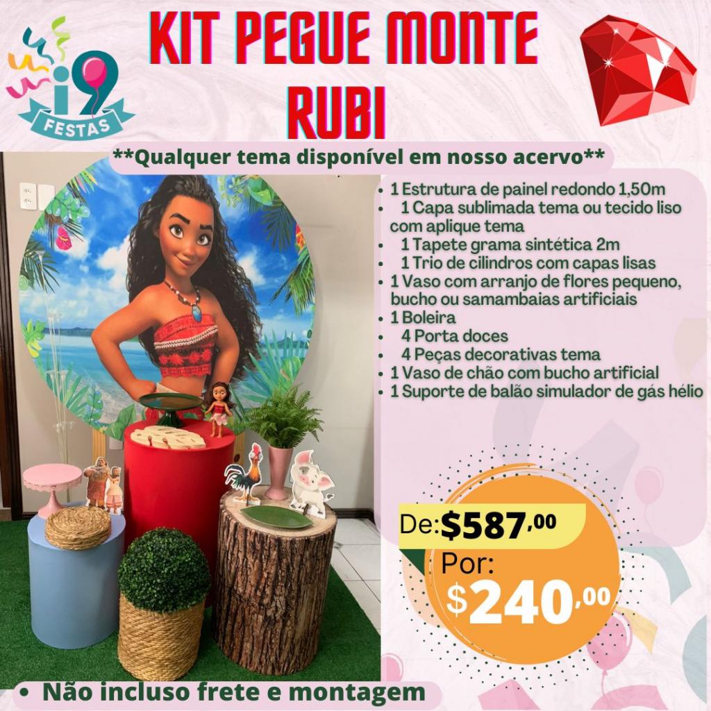 Kit Pegue Monte Rubi -  Moana - i9festas