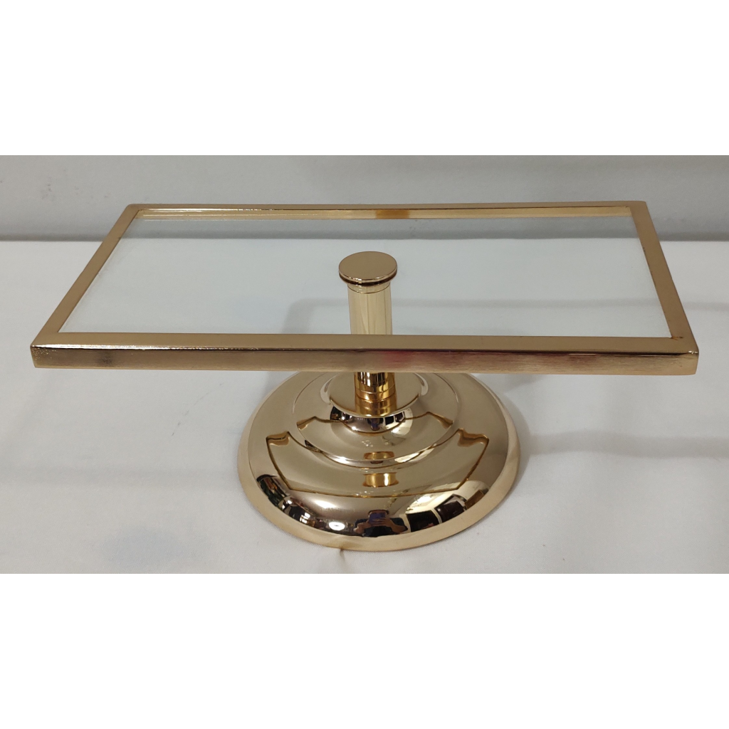 Porta Doce Iconic Luxo Retangular - Dourado - i9festas