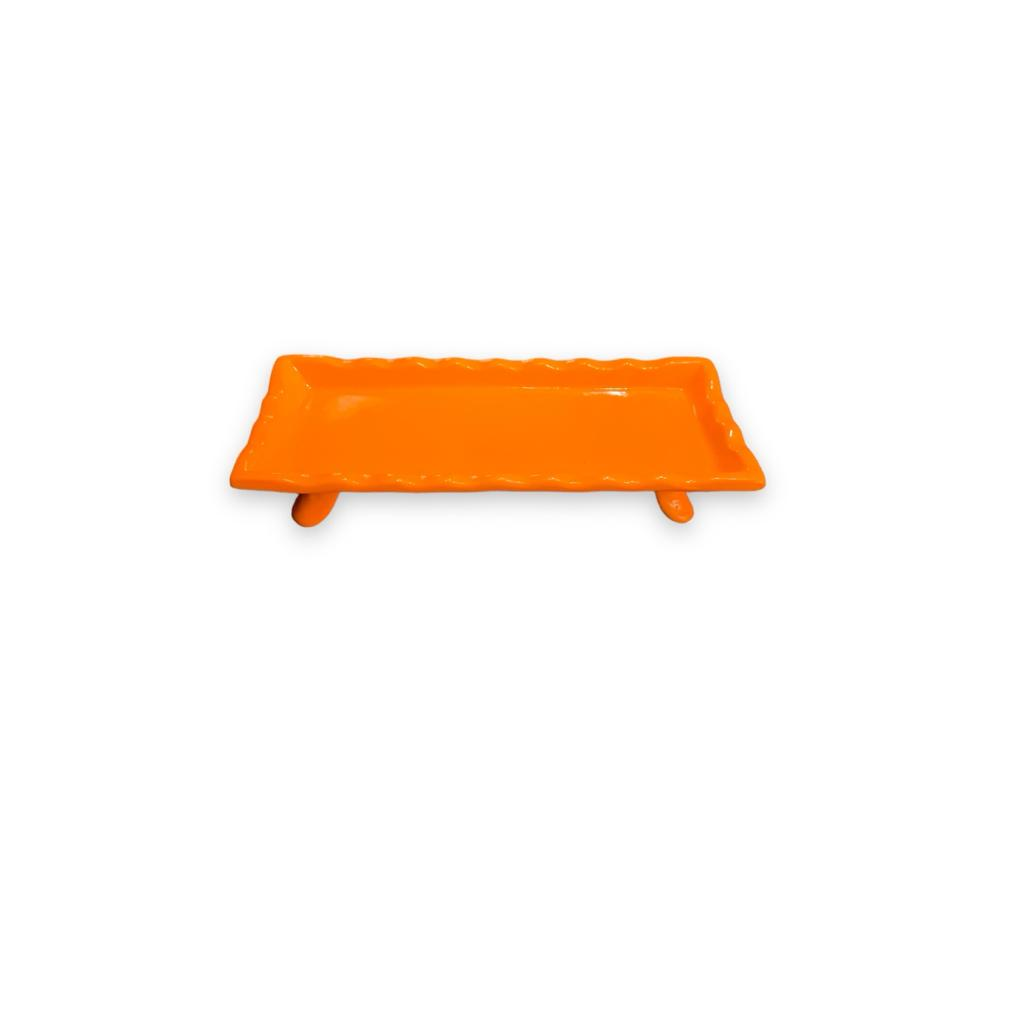 Bandeja Com Pé Imperial - Laranja Neon - Laranja Neon - i9festas