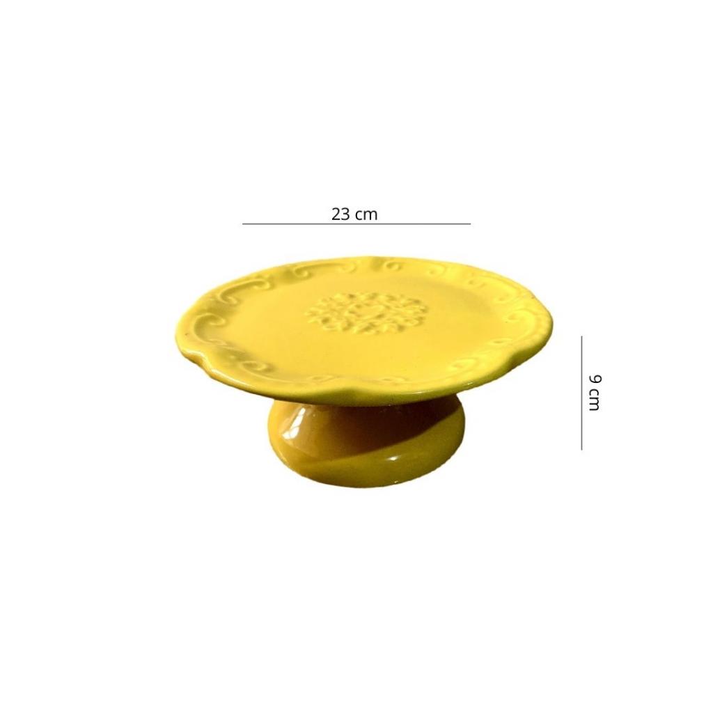 Porta Doce Amarelo Baixo M - Amarelo - i9festas