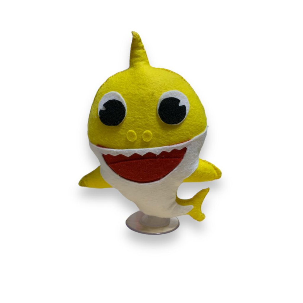 Baby Shark de Feltro - Amarelo - Amarelo - i9festas