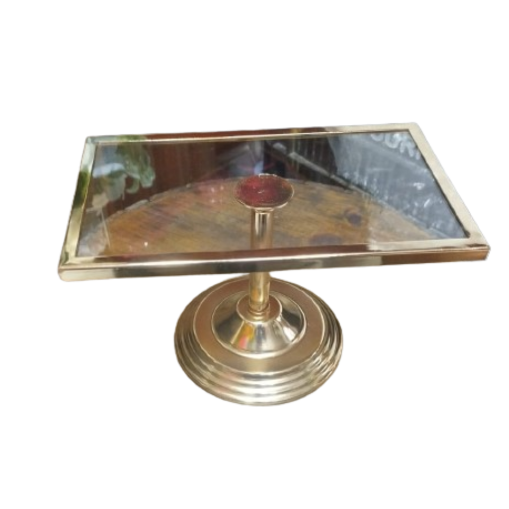 Porta Doce Iconic Luxo Retangular M - Dourado - i9festas