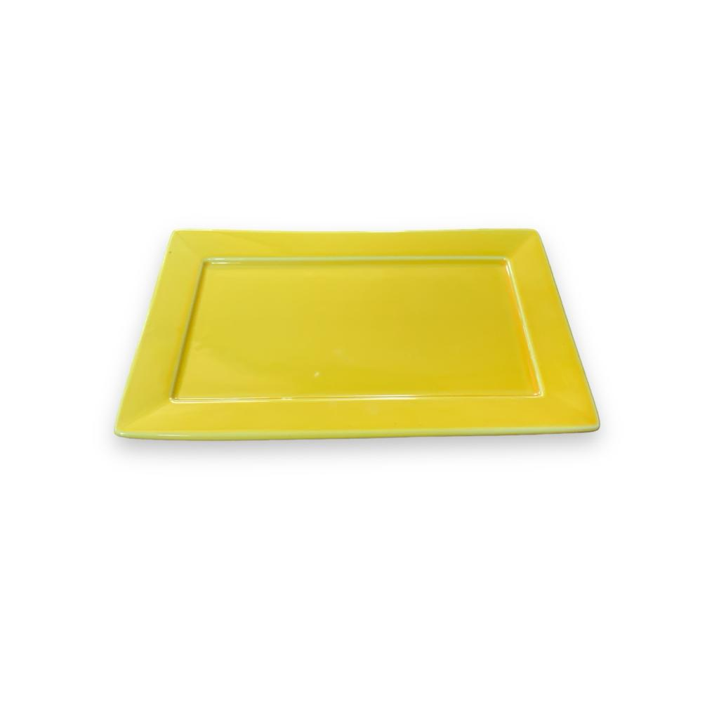 Bandeja Porcelana Lisa - Amarela - Amarelo - i9festas
