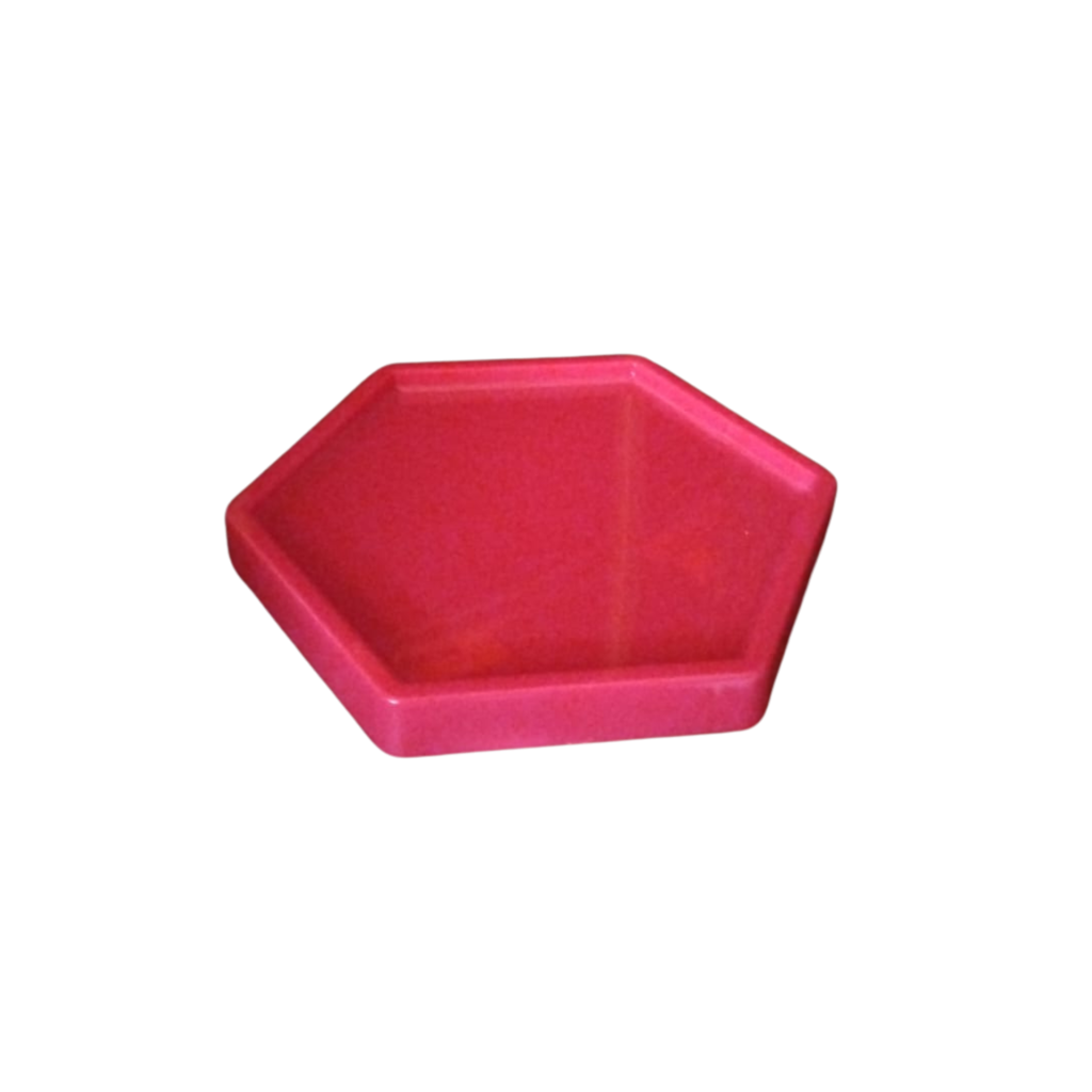 Bandeja Hexagonal - Rosa Chiclete Pp - Rosa Chiclete - i9festas