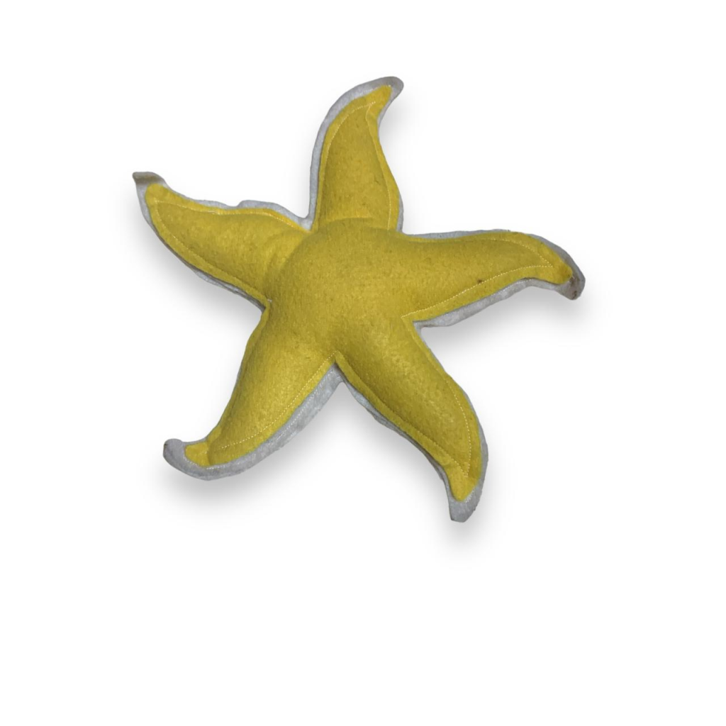 Estrela Do Mar de Feltro - Amarelo - Amarelo - i9festas
