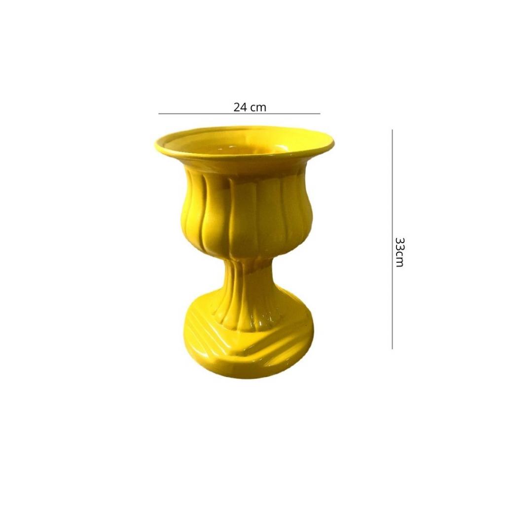 Vaso Grego Amarelo Grande - Amarelo - i9festas