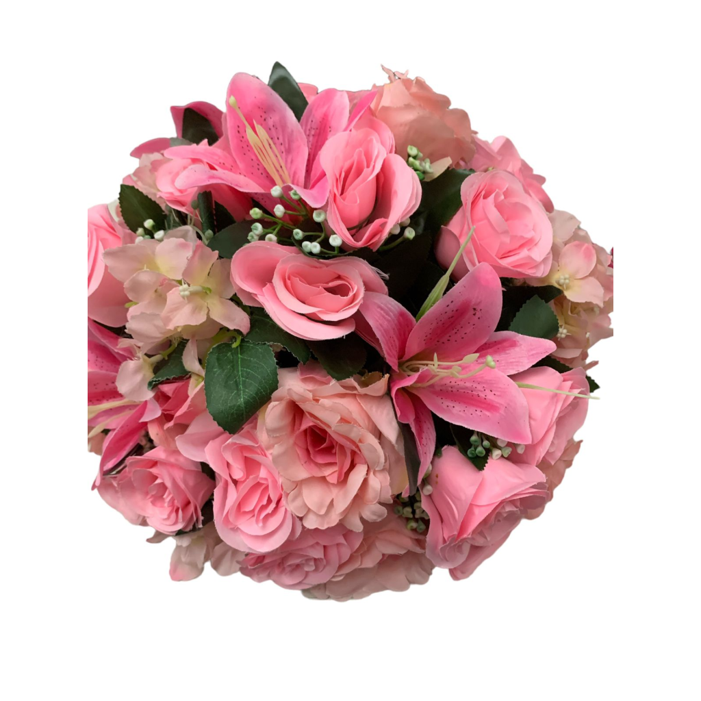 Arranjo de Flores Artificiais Pequeno Rosa - Rosa - i9festas