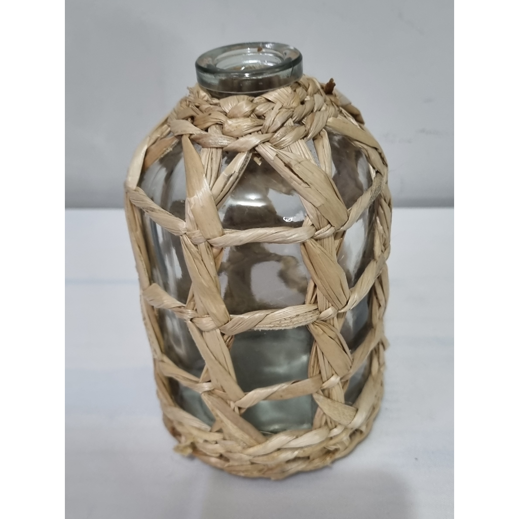 Vaso de Vidro Com Palha P - i9festas