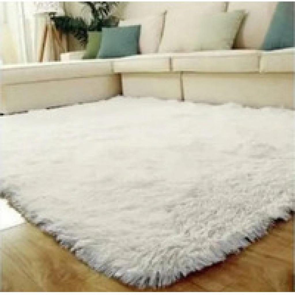 Tapete Peludo Branco Neve - Branco - i9festas