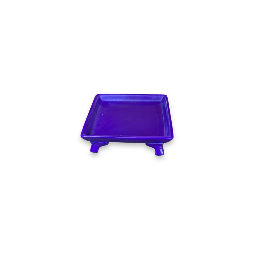 Bandeja Quadrado Com Pé - Roxo - Roxo - i9festas