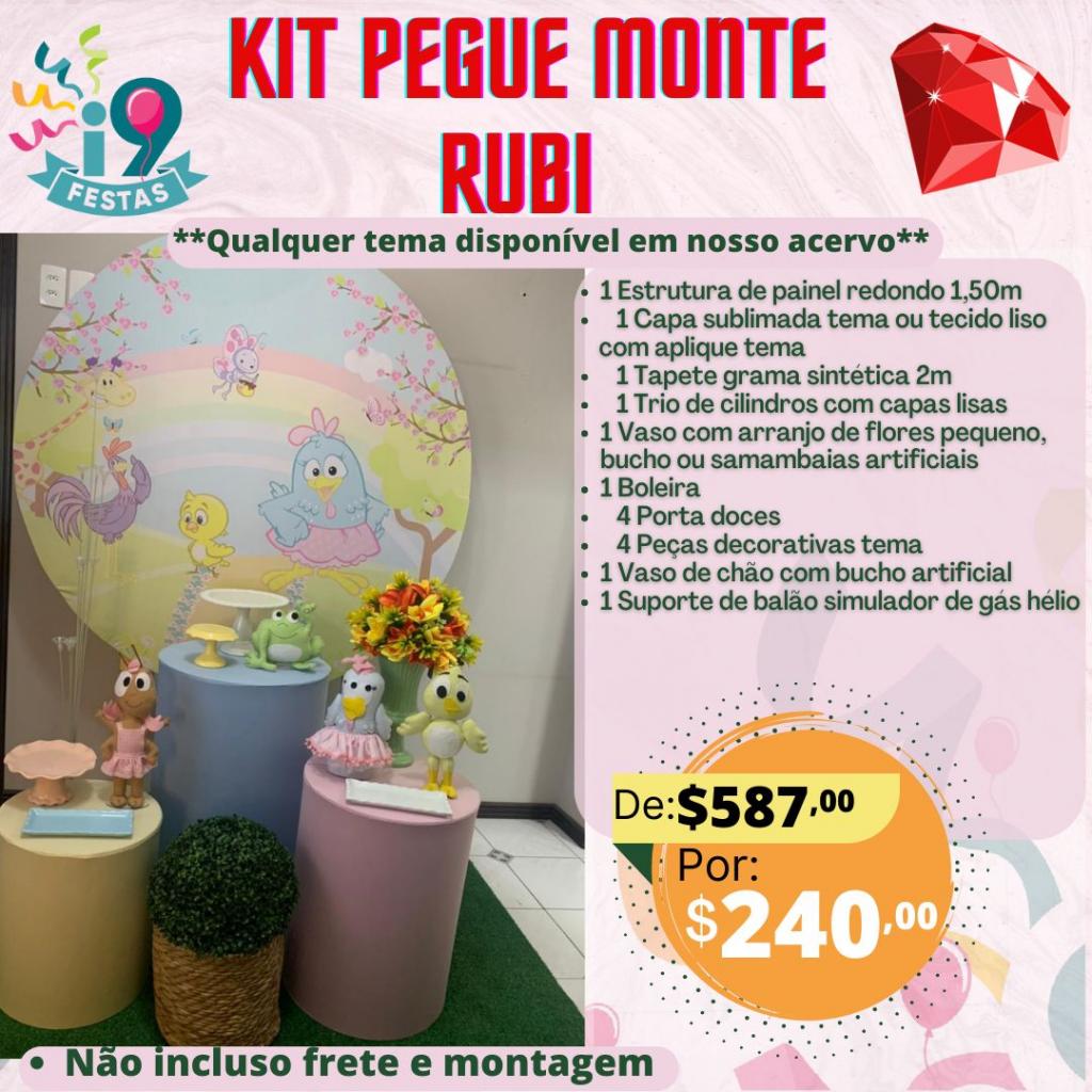 Kit Pegue Monte Rubi - Galinha Pintadinha Candy - i9festas