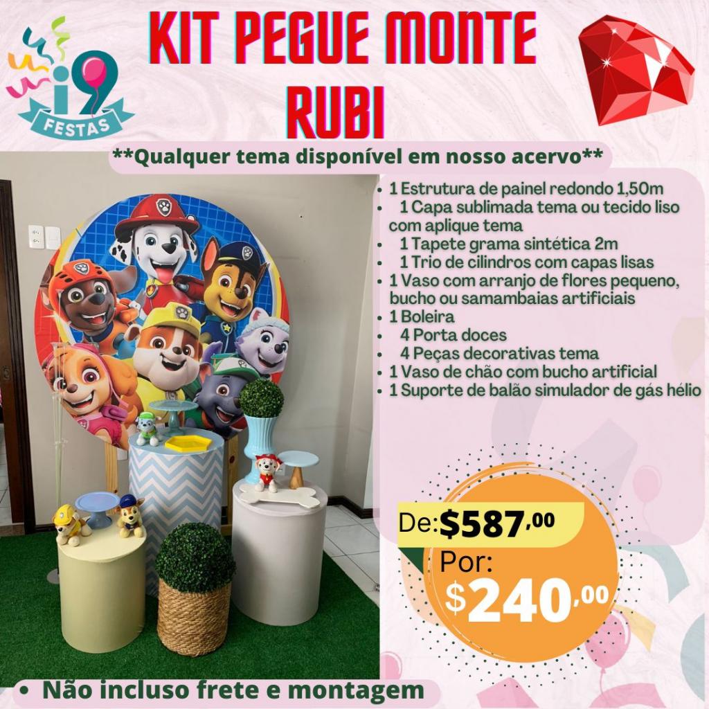 Kit Pegue Monte Rubi - Patrulha Canina - i9festas