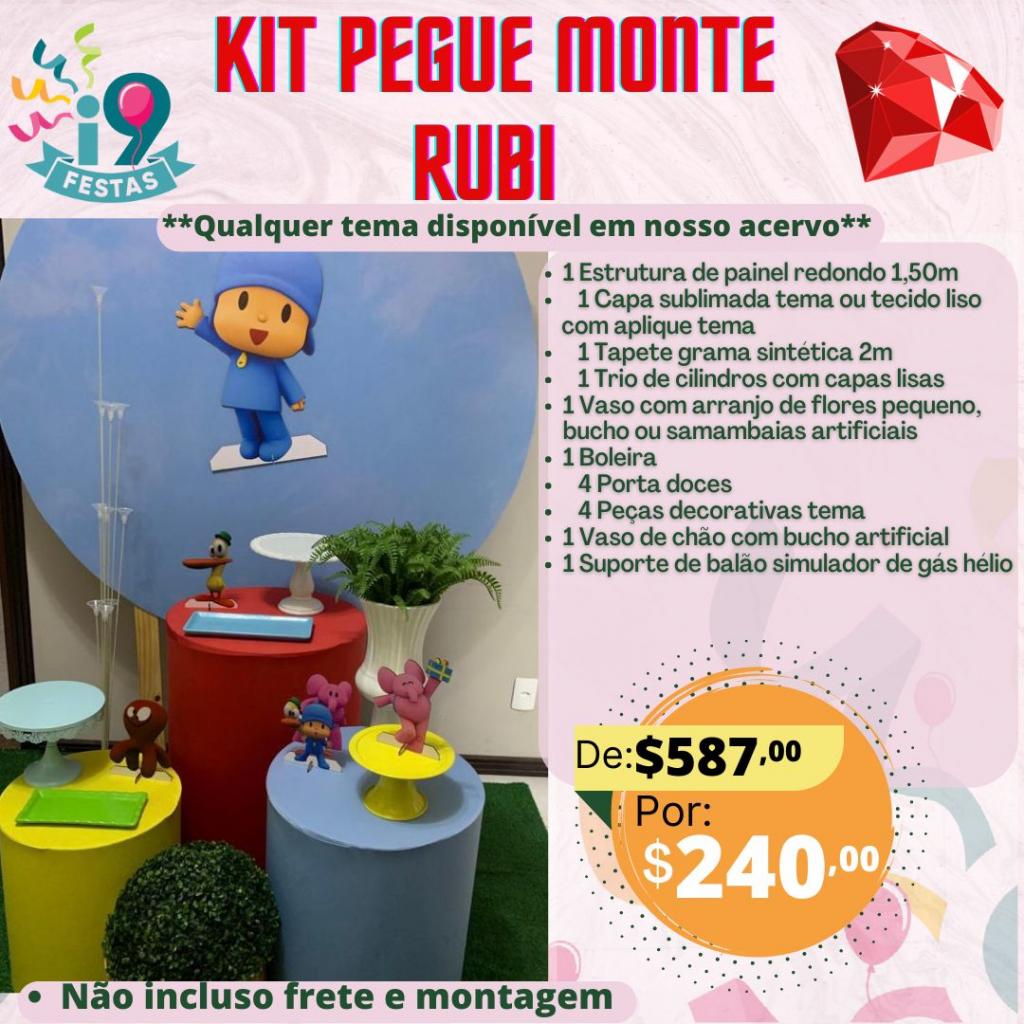 Kit Pegue Monte Rubi - Pocoyo - i9festas
