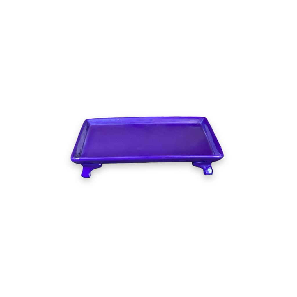 Bandeja Retangular Com Pé  - Roxo - Roxo - i9festas